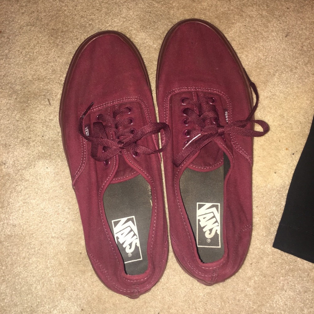 All maroon vans